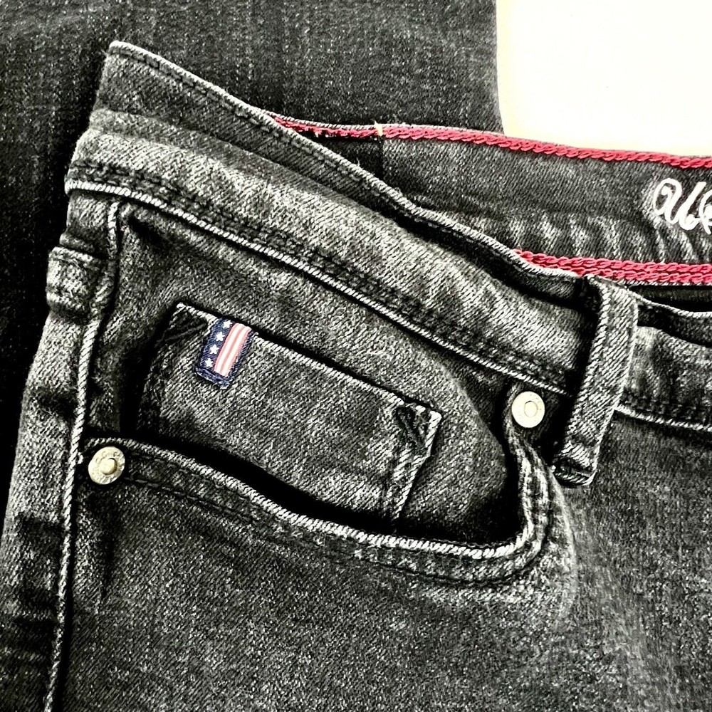 U.S. Polo Assn. Denim Co. Black Denim Skinny Jeans Mid-Rise Stretch Size 8 Short - Picture 5 of 12